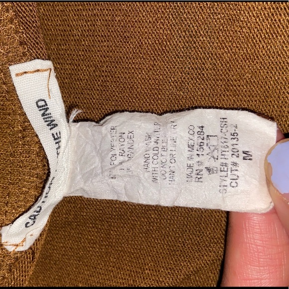 Caution To the Wind Long sleeve wrap top M - Picture 3 of 3